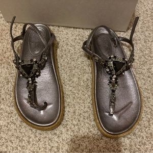 Jimmy Choo crystal flat Sandals